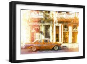 Cuba Painting - Orange Style-Philippe Hugonnard-Framed Art Print