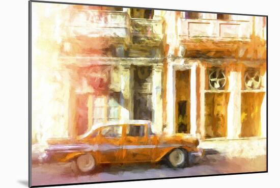 Cuba Painting - Orange Style-Philippe Hugonnard-Mounted Art Print