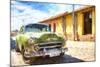 Cuba Painting - Parked-Philippe Hugonnard-Mounted Art Print