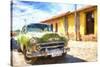 Cuba Painting - Parked-Philippe Hugonnard-Stretched Canvas