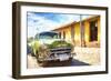 Cuba Painting - Parked-Philippe Hugonnard-Framed Premium Giclee Print