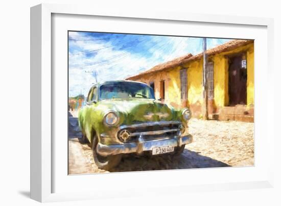 Cuba Painting - Parked-Philippe Hugonnard-Framed Premium Giclee Print