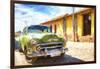 Cuba Painting - Parked-Philippe Hugonnard-Framed Art Print