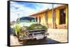 Cuba Painting - Parked-Philippe Hugonnard-Framed Stretched Canvas