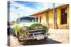 Cuba Painting - Parked-Philippe Hugonnard-Stretched Canvas