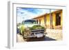 Cuba Painting - Parked-Philippe Hugonnard-Framed Art Print