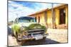 Cuba Painting - Parked-Philippe Hugonnard-Mounted Art Print