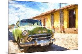 Cuba Painting - Parked-Philippe Hugonnard-Mounted Art Print