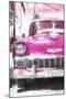 Cuba Painting - Pink Chevy-Philippe Hugonnard-Mounted Art Print