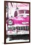 Cuba Painting - Pink Chevy-Philippe Hugonnard-Framed Art Print