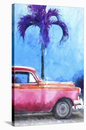 Cuba Painting - Rasberry Chevy-Philippe Hugonnard-Stretched Canvas