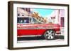 Cuba Painting - Red Cadillac-Philippe Hugonnard-Framed Art Print