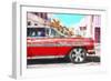 Cuba Painting - Red Cadillac-Philippe Hugonnard-Framed Art Print