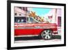 Cuba Painting - Red Cadillac-Philippe Hugonnard-Framed Art Print