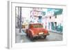 Cuba Painting - Red Chevrolet-Philippe Hugonnard-Framed Art Print