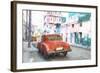 Cuba Painting - Red Chevrolet-Philippe Hugonnard-Framed Art Print