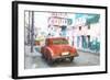 Cuba Painting - Red Chevrolet-Philippe Hugonnard-Framed Art Print