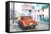 Cuba Painting - Red Chevrolet-Philippe Hugonnard-Framed Stretched Canvas