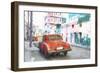 Cuba Painting - Red Chevrolet-Philippe Hugonnard-Framed Art Print