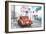 Cuba Painting - Red Chevrolet-Philippe Hugonnard-Framed Art Print