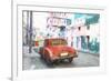 Cuba Painting - Red Chevrolet-Philippe Hugonnard-Framed Art Print