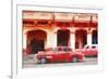 Cuba Painting - Red Havana-Philippe Hugonnard-Framed Art Print