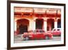 Cuba Painting - Red Havana-Philippe Hugonnard-Framed Art Print