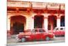 Cuba Painting - Red Havana-Philippe Hugonnard-Mounted Art Print