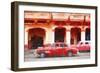 Cuba Painting - Red Havana-Philippe Hugonnard-Framed Art Print