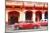 Cuba Painting - Red Havana-Philippe Hugonnard-Mounted Art Print
