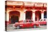 Cuba Painting - Red Havana-Philippe Hugonnard-Stretched Canvas