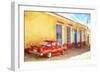 Cuba Painting - Red Line-Philippe Hugonnard-Framed Premium Giclee Print