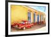 Cuba Painting - Red Line-Philippe Hugonnard-Framed Art Print