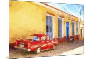 Cuba Painting - Red Line-Philippe Hugonnard-Mounted Art Print