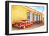 Cuba Painting - Red Line-Philippe Hugonnard-Framed Art Print