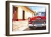 Cuba Painting - Red Taxi-Philippe Hugonnard-Framed Premium Giclee Print