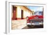 Cuba Painting - Red Taxi-Philippe Hugonnard-Framed Premium Giclee Print