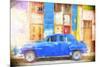Cuba Painting - Street Colors-Philippe Hugonnard-Mounted Art Print