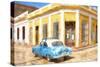 Cuba Painting - Sunny Day-Philippe Hugonnard-Stretched Canvas