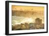 Cuba Painting - Sunset on the Havana-Philippe Hugonnard-Framed Art Print