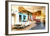 Cuba Painting - Sunset Street-Philippe Hugonnard-Framed Art Print