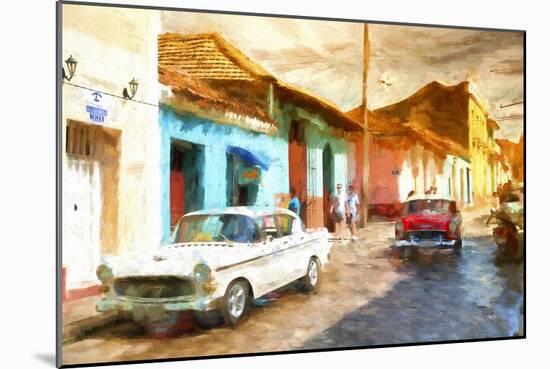 Cuba Painting - Sunset Street-Philippe Hugonnard-Mounted Art Print