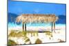 Cuba Painting - Sunshade-Philippe Hugonnard-Mounted Premium Giclee Print