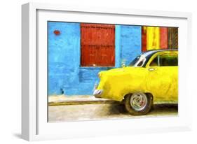 Cuba Painting - Taxi Back-Philippe Hugonnard-Framed Premium Giclee Print