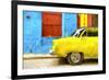 Cuba Painting - Taxi Back-Philippe Hugonnard-Framed Art Print