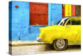 Cuba Painting - Taxi Back-Philippe Hugonnard-Stretched Canvas