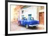 Cuba Painting - Taxi Pontiac-Philippe Hugonnard-Framed Art Print