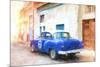 Cuba Painting - Taxi Pontiac-Philippe Hugonnard-Mounted Art Print