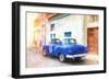 Cuba Painting - Taxi Pontiac-Philippe Hugonnard-Framed Premium Giclee Print