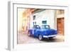 Cuba Painting - Taxi Pontiac-Philippe Hugonnard-Framed Premium Giclee Print